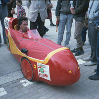 Mike Burrows aan de start